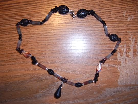 stone on a necklace photo: Onyx and Blood stone necklace SV500334.jpg