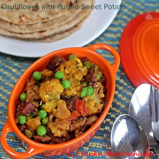Cauliflower with Purple Sweet Potatoes