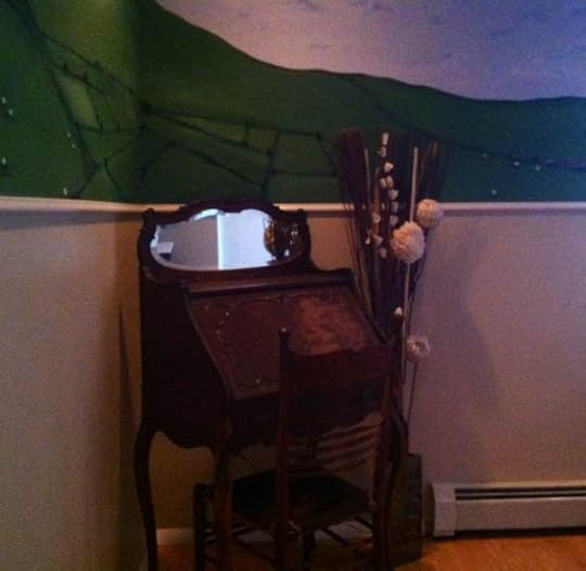 The corner where my writing desk used to reside. 