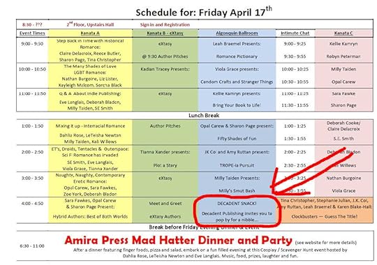 Friday schedule - Jessica