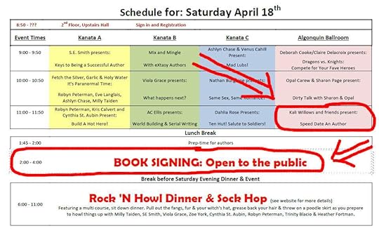 Saturday schedule - Jessica