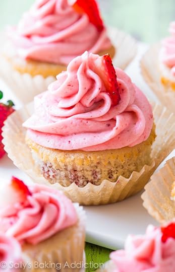Soft and fluffy strawberry cupcakes with creamy strawberry buttercream frosting. Make them in mini size, too!