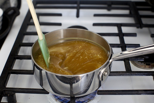 cook the syrup and cream