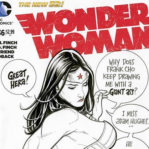 Frank Cho Wonder Woman sketch cover