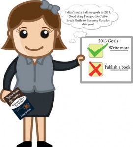 A writer holding her 2013 goals says 