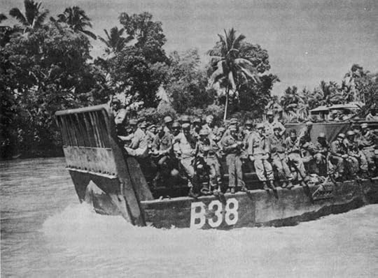 LCM Carrying Troops, Mindanao River, 1945 (US Army Center of Military History)