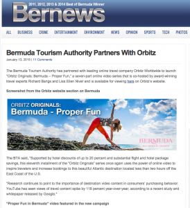 Bermuda News Orbitz #Rbquests Jan 14 2015