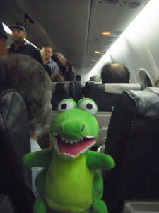 We're off to Queensland flying QANTAS the safest airline yippee