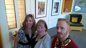 Evan, Kelli Agodon, and I strike a pose before going in to perform!