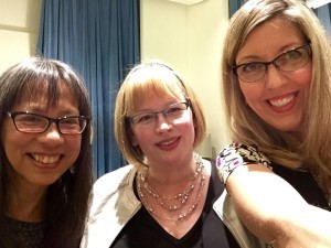 Kelli Agodon, me, and Donna Miscolta post-reading