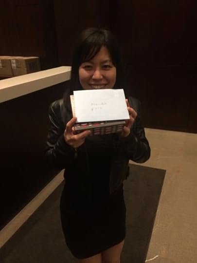 We return home to a little something awaiting Akemi at the front desk.