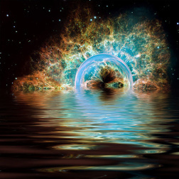 Atum arises from the Nun, the primordial waters of No-Thing-Ness