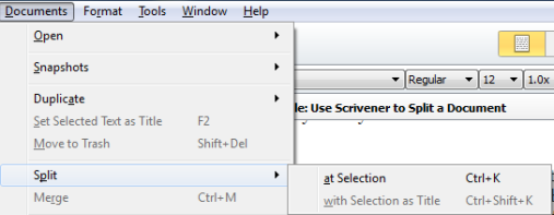 Scriv Split