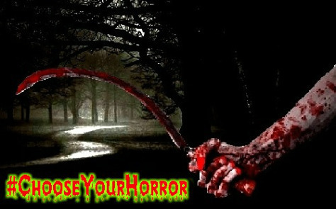 Nicole's #chooseyourhorror banner. So much creepier than mine...