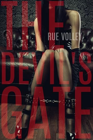Sexy gothic girl with legs in leg cuffs