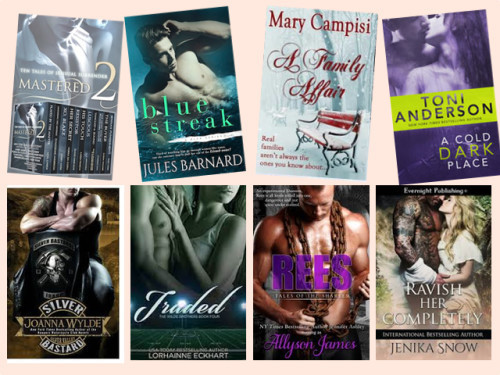 Hump Day books from Opal Carew, Jules Barnard, Mary Campisi, Toni Anderson, Joanna Wylde, Lorhainne Eckhart, Allyson James, and Jenika Snow!