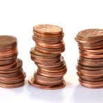stacks of pennies
