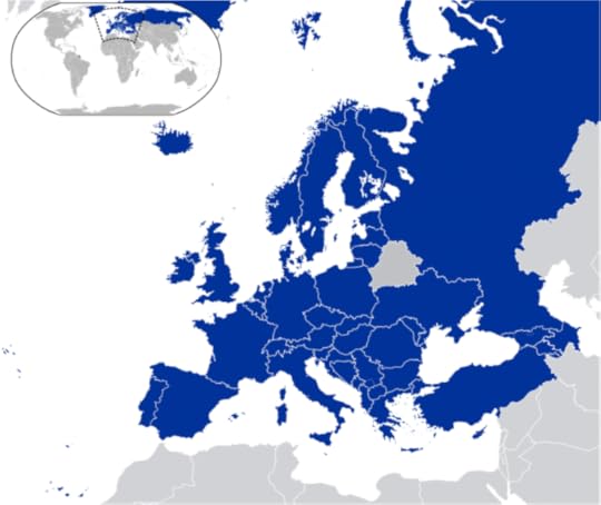 Council of Europe member states, as of 2009. Image by Hayden120 and NuclearVacuum. CC BY-SA 3.0 via Wikimedia Commons.