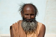 Inde, Madhya Pradesh, Orchha, vieil homme barbu // India, Madhya Pradesh, Orchha, old man with a beard