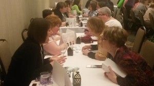 At the speed dating event, hosted by Kali Willows.