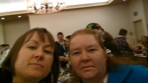 Selfie with Nancy, one of the readers from my street team. She made me a wonderful gift and gave it to me at the signing.