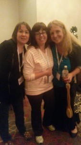 Me and my editors, Valerie Mann and Kate Richards