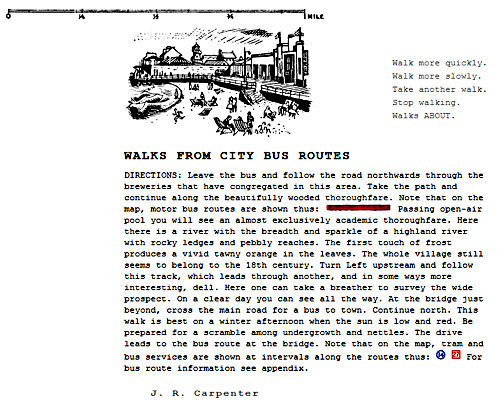 Walks from City Bus Routes || J. R. Carpenter