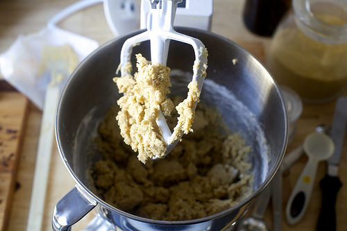 a slightly crumbly dough