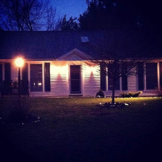 My home, pre-dawn, and through the rain.