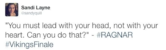vikings s3e10 sandi tweet lead with head