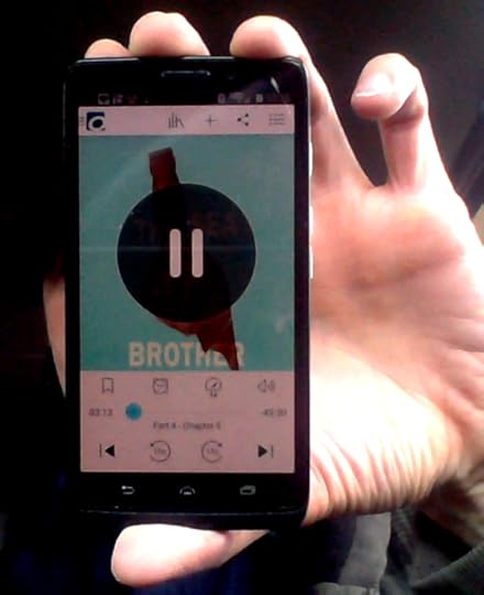 Yours truly rockin' the audiobook THE SEA IS MY BROTHER, a novel by Jack Kerouac on his favoritist newest app Overdrive