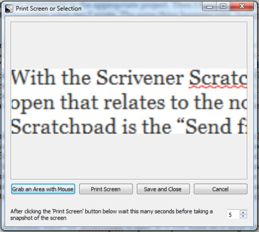 Scriv Scratchpad Printscreen
