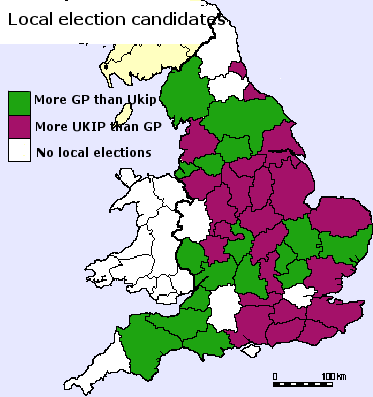 The geography of the challenger parties