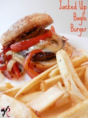 jacked up bagel burger