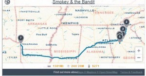 smokey and the bandit map