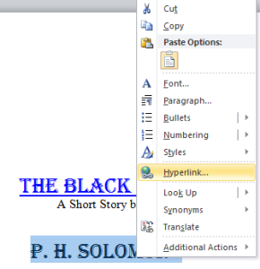 Format Context Menu