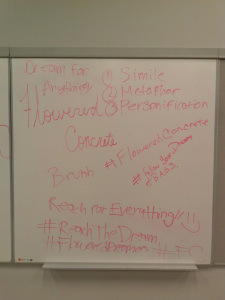 Flowered Concrete Continues Workshop Literacy at South Jamaica Library in Queens, New York. 4/15/2015