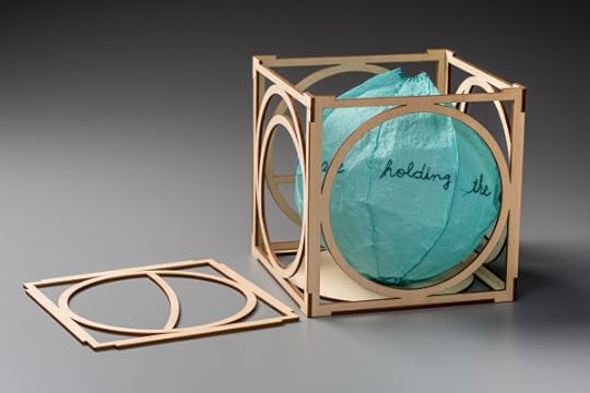 Handle With Care, © 2013, pigmented abaca, embroidery, wood box, edition of 25, $275.