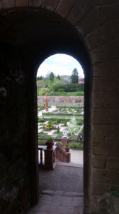 View from the Keep into the Elizabethan Garden at Kenilworth Castle