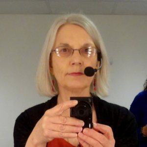 Selfie in a backstage mirror