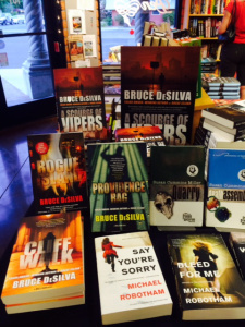 My novels on display at Poisoned Pen