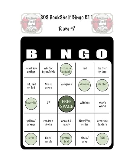 SOS book shelf bingo card