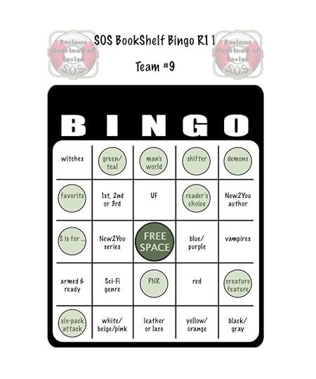 SOS book shelf bingo card