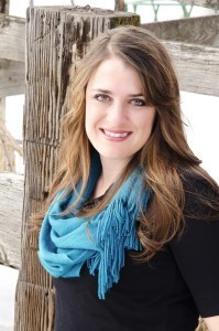Author pic, blue scarf