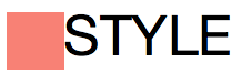 Icon next to uppercase text