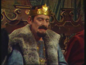 Gerald Flood as bad King John in Doctor Who