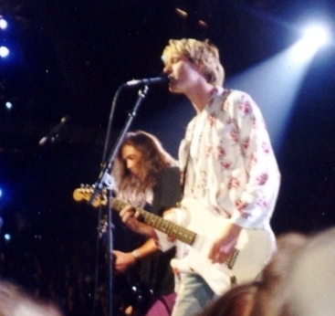Nirvana around 1992. By P.B. Rage CC BY-SA 2.0 via Wikimedia Commons.