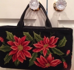 poinsettia handbag finished
