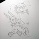 The Searchers - Wilma Bunny and her Girl - Pencil