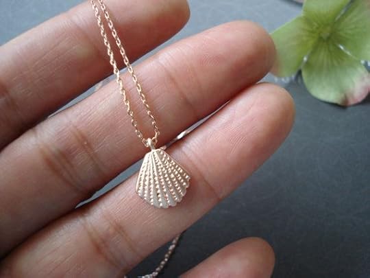 Rose gold tiny sea shell necklace...dainty handmade necklace, everyday, simple, birthday, wedding, bridesmaid jewelry, wedding, beach. $16.00, via Etsy.